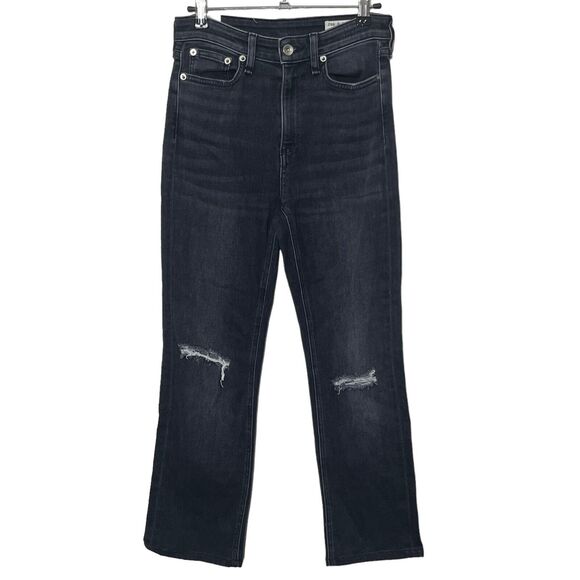 rag & bone Nina High Rise Cigarette Ankle Jeans Women’s Size 25 Grafton Distress - Picture 2 of 13